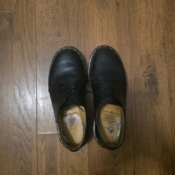 Dr. Martens Black Leather Women's Oxfords - Picture 3 of 6